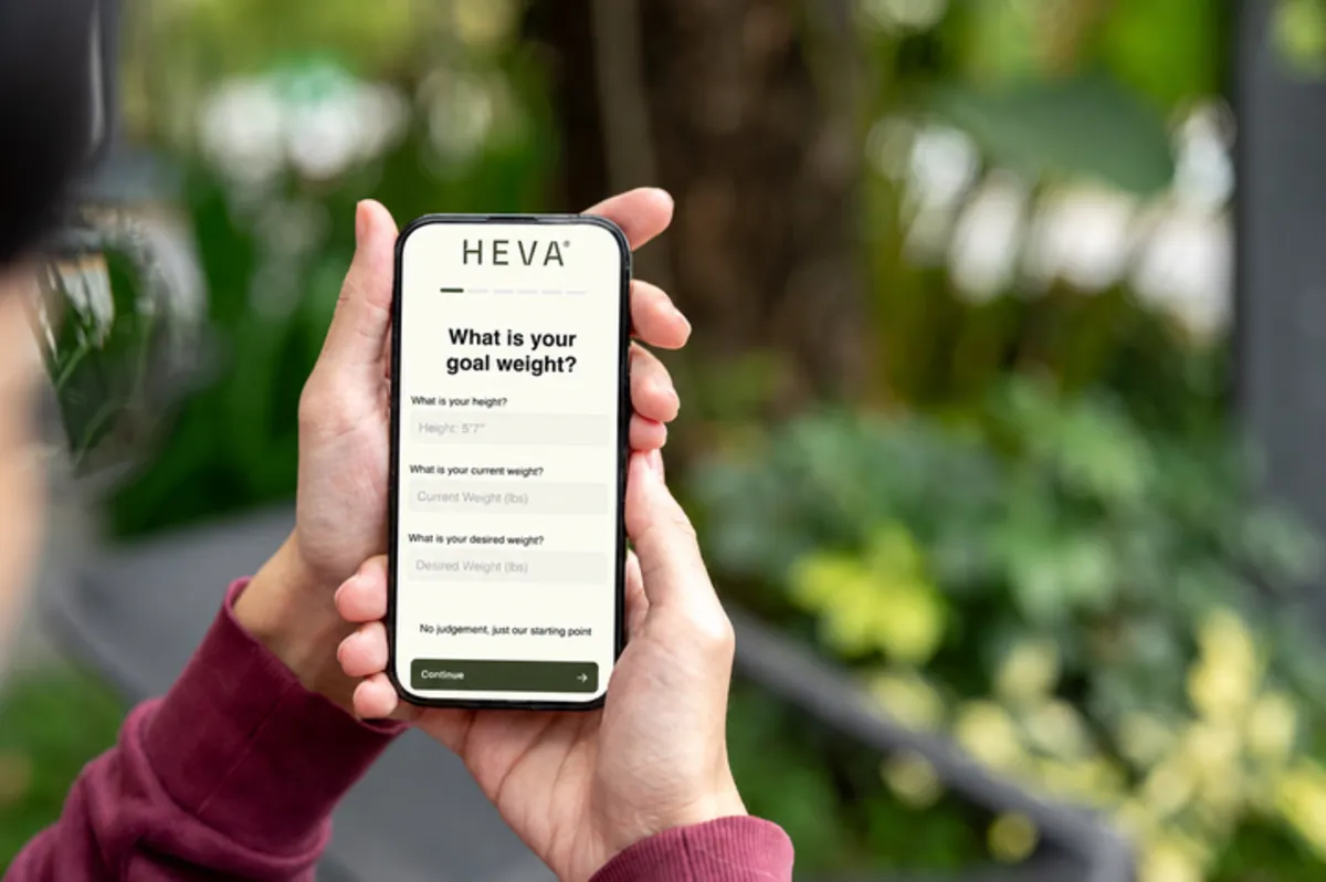 Heva intake form on a phone